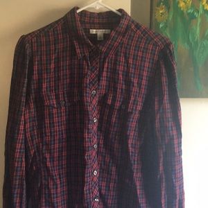 Plaid button-down shirt Banana Republic XL